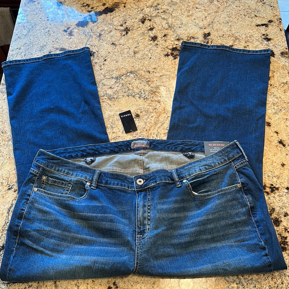 Torrid Mid Rise Slim Boot Cut Jeans - Picture 3 of 6
